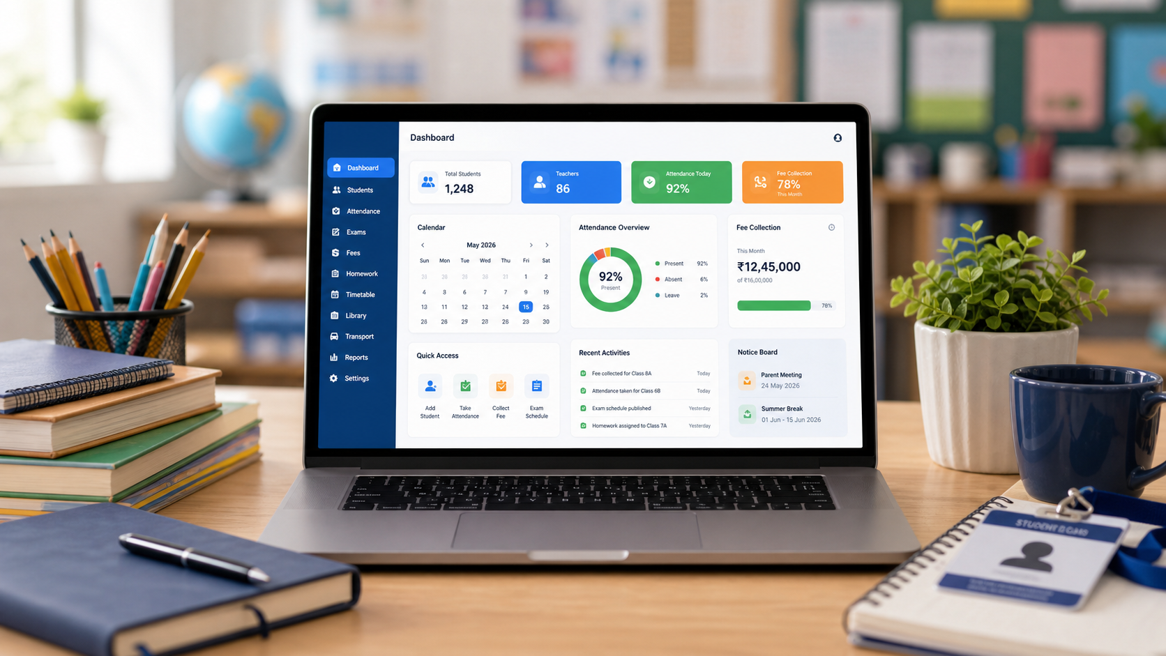 School ERP administration and student management software